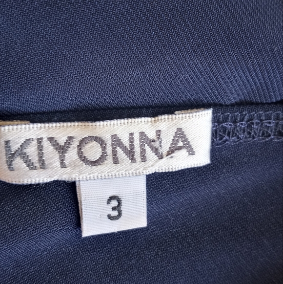 Kiyonna Draped Ruched Adjustable Sleeve Midi Dress Nautical Casual Navy Blue 3X - Picture 5 of 6